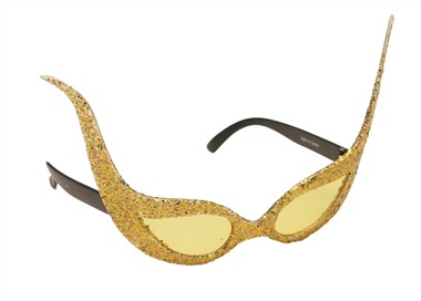 Glitter-bril space goud