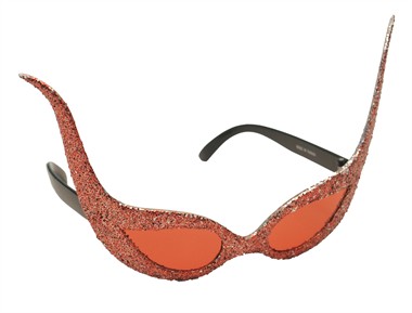 Glitter-bril space rood