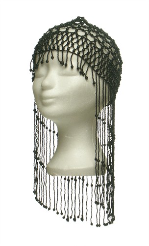 Kopfschmuck Perlen Schwarz 