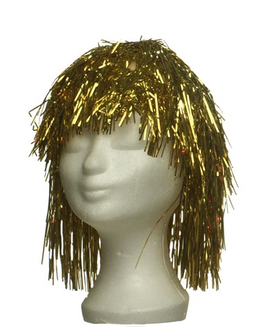 Lametta-pruik goud