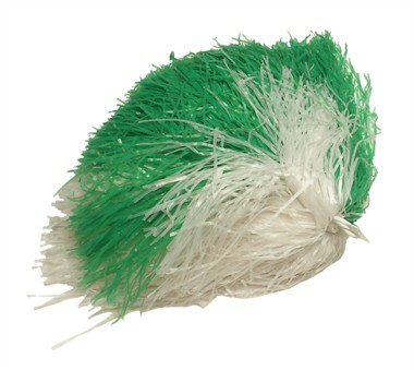 Cheerleader Pompon grün/weiss
