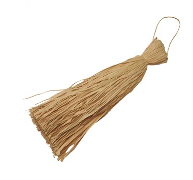 Pompons van raffia (L=29 cm)