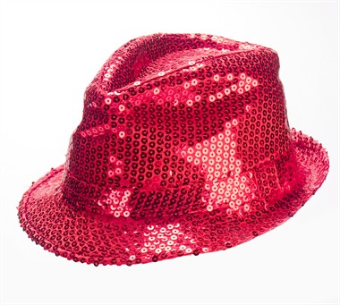 Hut Pailletten Rot