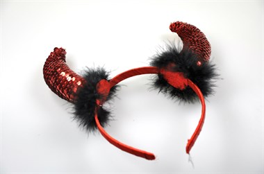 Hair circlet Devil with sequins