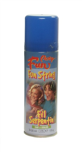 Funstring-spray blauw