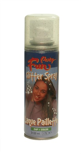 Glitterspray silber 