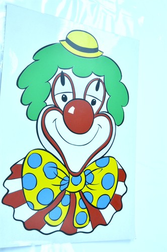 Raamsticker bolhoed geel (35x50cm)