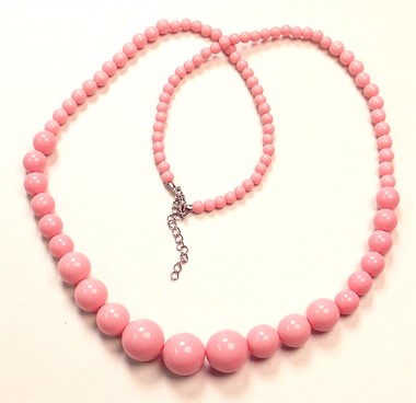 Ketting 70s kraaltjes roze