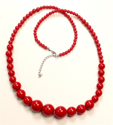 Ketting 70s kraaltjes rood