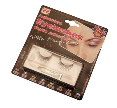 Wimpers zilver glitter
