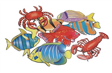 Fisch decorations, 8 Stück