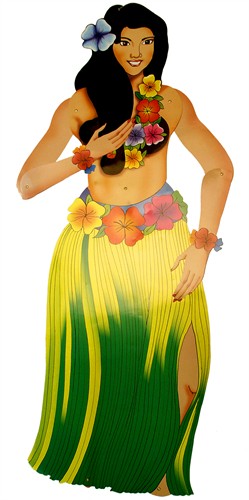 Hawaiian lady deco (H=140 cm)