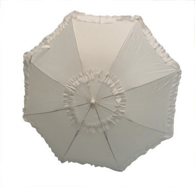 Biedermeierschirm Weiß (L=72 cm, Ø=72 cm)