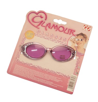 Glamour kinder bril met stras stenen