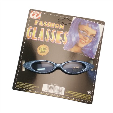 Bril glitter trendy Blauw