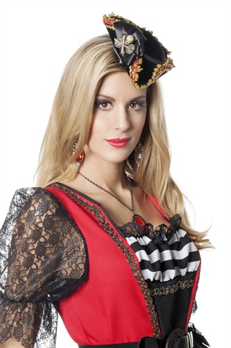 Piratenhut Mini Schwarz