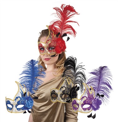 Masker paars Venice Cigno per stuk