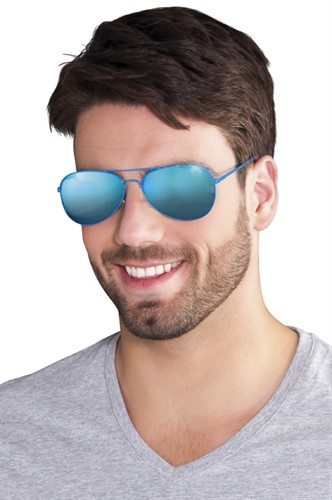 Bril blauw spiegel