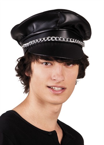 Rockermütze schwarz