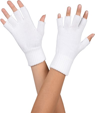 Halbfinger Handschuhe weiss 