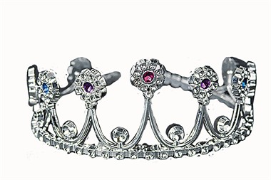 Diadeem zilver met stenen