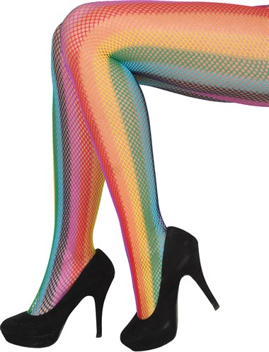 Netzstrumpfhose Regenbogen 