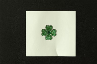 Klavertje vier glitter 2,5cm