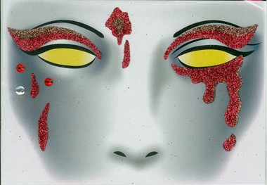 Sticker Gesicht Halloween pro Karte