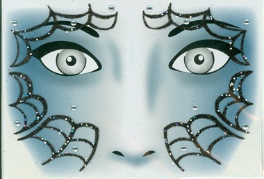 Sticker Gesicht Halloween pro Karte