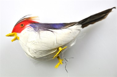 Decoratie vogel 6cm per stuk