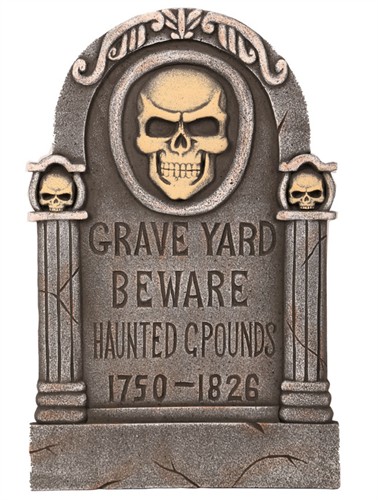 Grafsteen halloween decoratie 66cm
