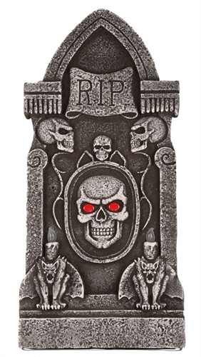 Grafsteen met licht halloween decoratie 90cm