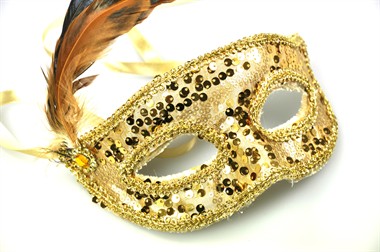 Maske Federn Pailletten 