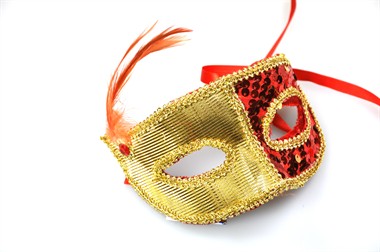 Maske Pailletten gold