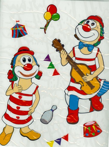 Raamdecoratie Schmitzens 2 Clowns