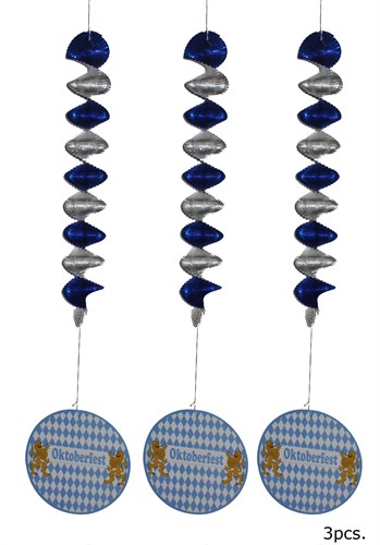 Decoratie spiraal Oktoberfeest 3st.