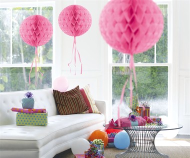 Honigwaben Ball rosa 30cm 