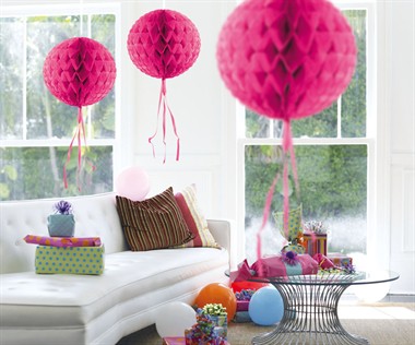 Honigwaben Ball magenta 30cm