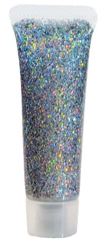 Glitter gel zilver 
