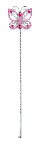 Feeënstaf roze vlinder 39cm