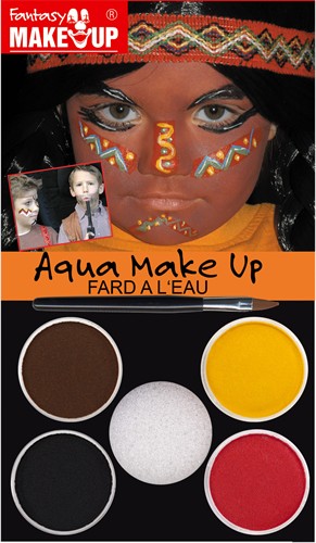 Aqua motief set cowboy/Indiaan