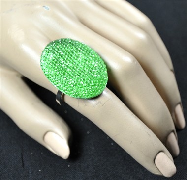 Ring groen ovaal