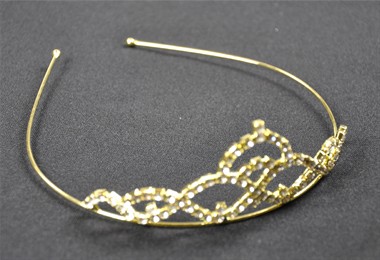Diadeem steentjes goud