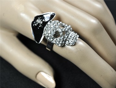 Ring Pirat silber/schwarz