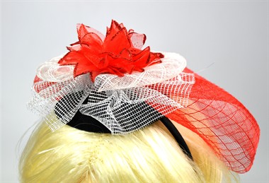 Diadeem mini hoed zwart