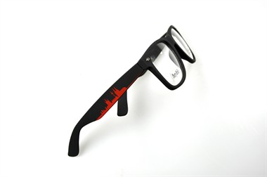 Brille schwarz Skyline