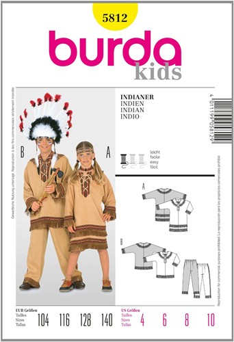 Burda Schnitte: Indianer (Kind)