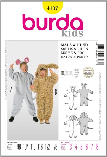 Burda patroon: muis/hond (kind)