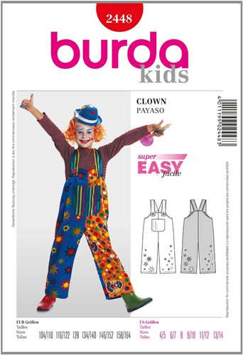 Burda patroon: clown (kind)