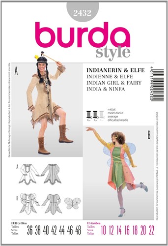 Burda patroon: Indiaanse/elfje
